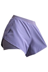 Fitness shorts women's anti-glare running loose quick-drying sports pants high waist fake two-piece yoga hot pants sports hot pants sports wide pants high waist sports pants SKSP030 detail view-16